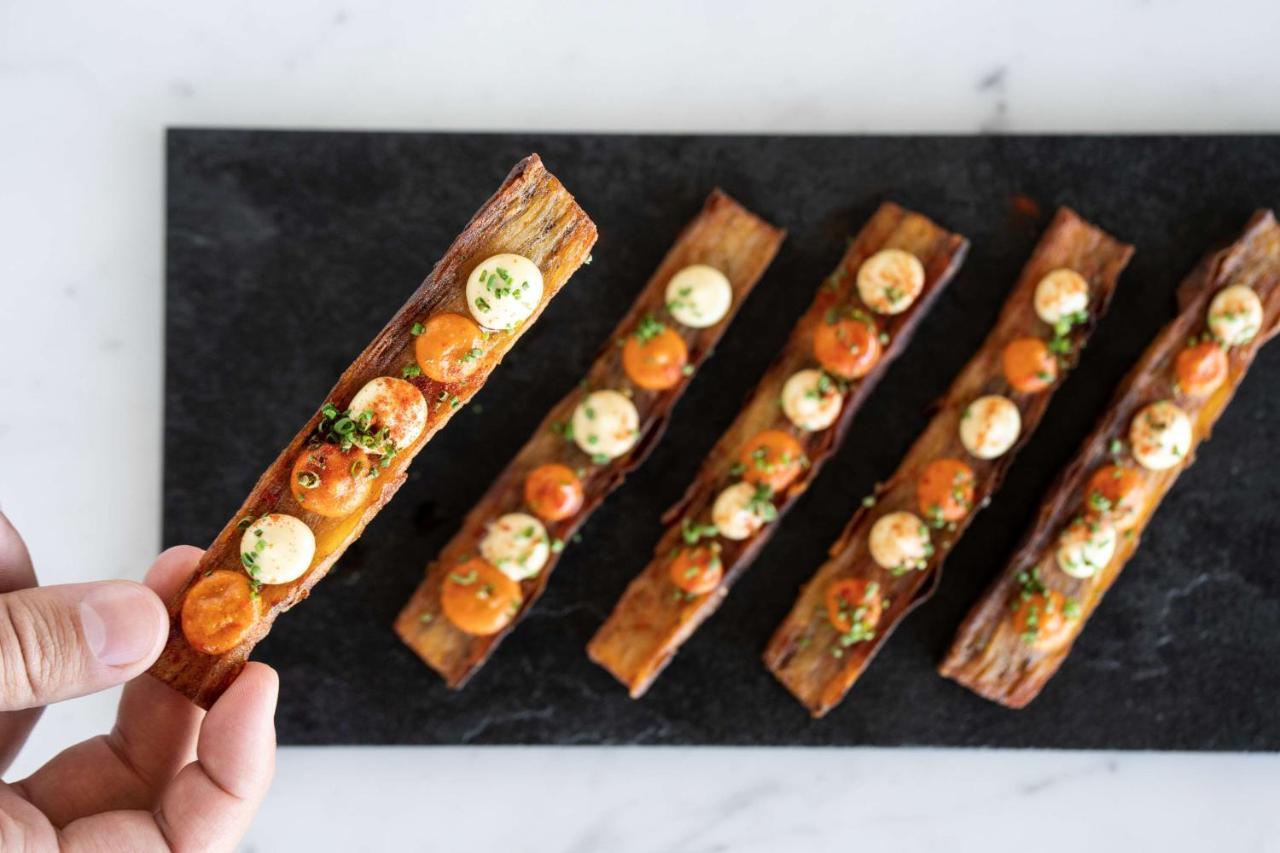 Hotel Costanero MGallery Montevideo Esterno foto Aubergine with goat's cheese